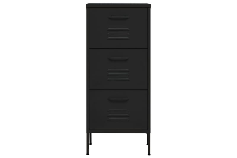 Oppbevaringsskap svart 42,5x35x101,5 cm stål - Svart - Oppbevaring - Skap - Oppbevaringsskap - Omkledningsskap