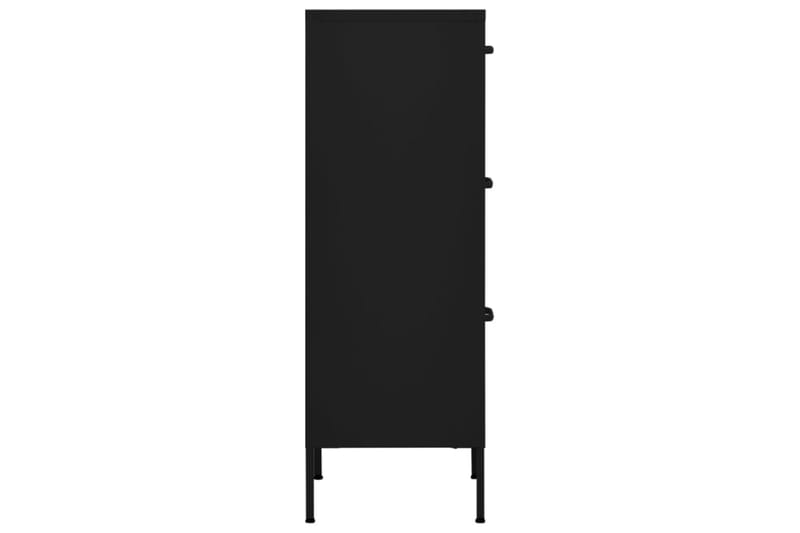 Oppbevaringsskap svart 42,5x35x101,5 cm stål - Svart - Omkledningsskap