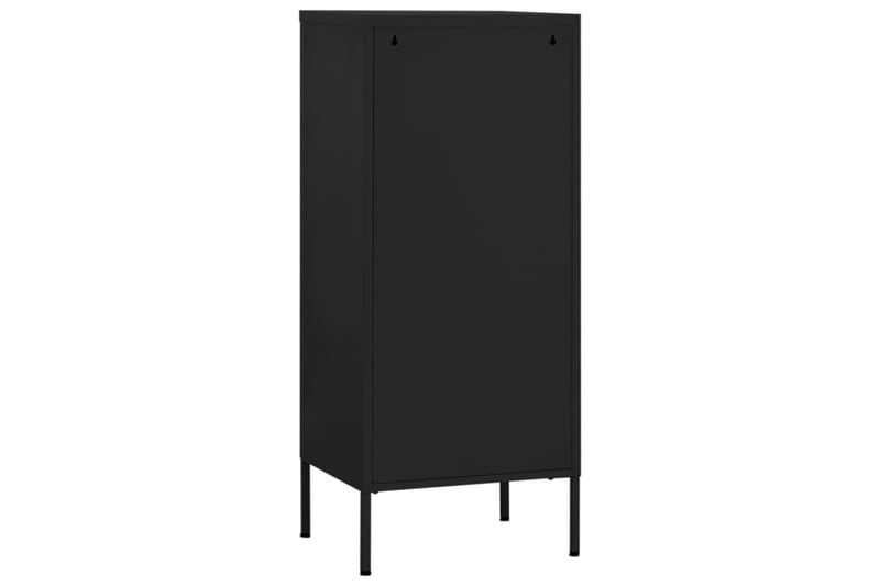 Oppbevaringsskap svart 42,5x35x101,5 cm stål - Svart - Omkledningsskap