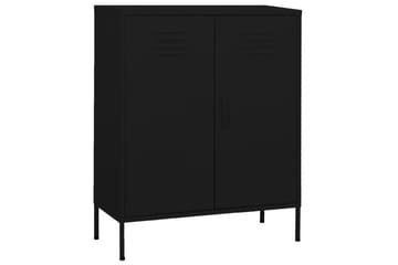 Oppbevaringsskap svart 80x35x101,5 cm stål - Svart - Oppbevaring - Skap - Oppbevaringsskap - Omkledningsskap