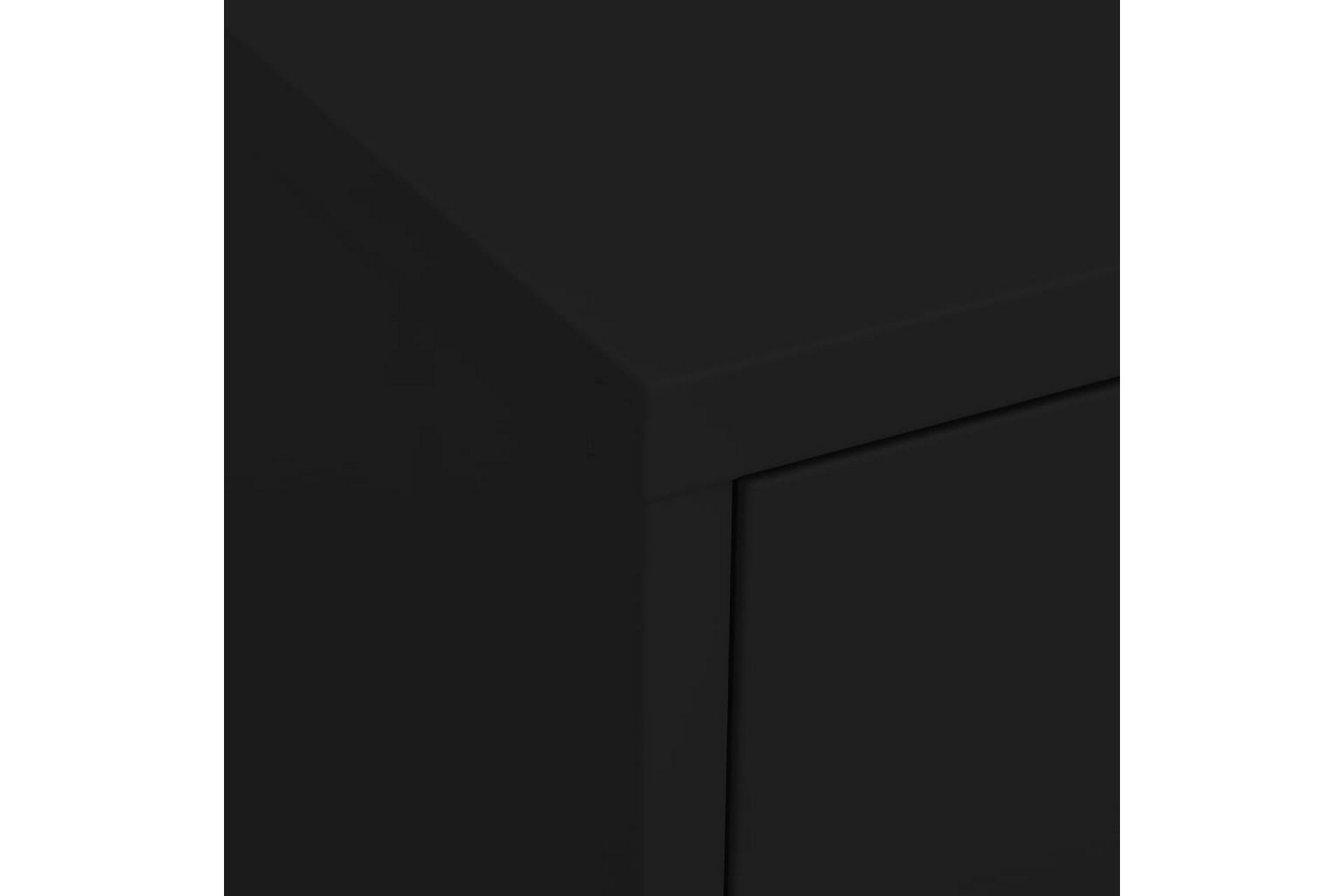 Oppbevaringsskap svart 80x35x101,5 cm stål - Svart - Oppbevaring - Skap - Oppbevaringsskap - Omkledningsskap