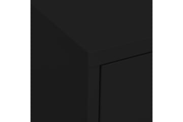 Oppbevaringsskap svart 80x35x101,5 cm stål - Svart - Oppbevaring - Skap - Oppbevaringsskap - Omkledningsskap