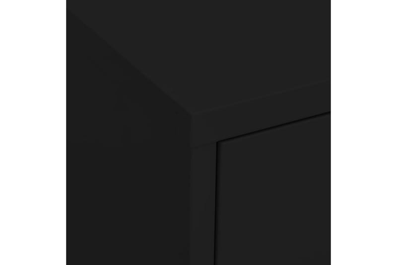 Oppbevaringsskap svart 80x35x101,5 cm stål - Svart - Oppbevaring - Skap - Oppbevaringsskap - Omkledningsskap