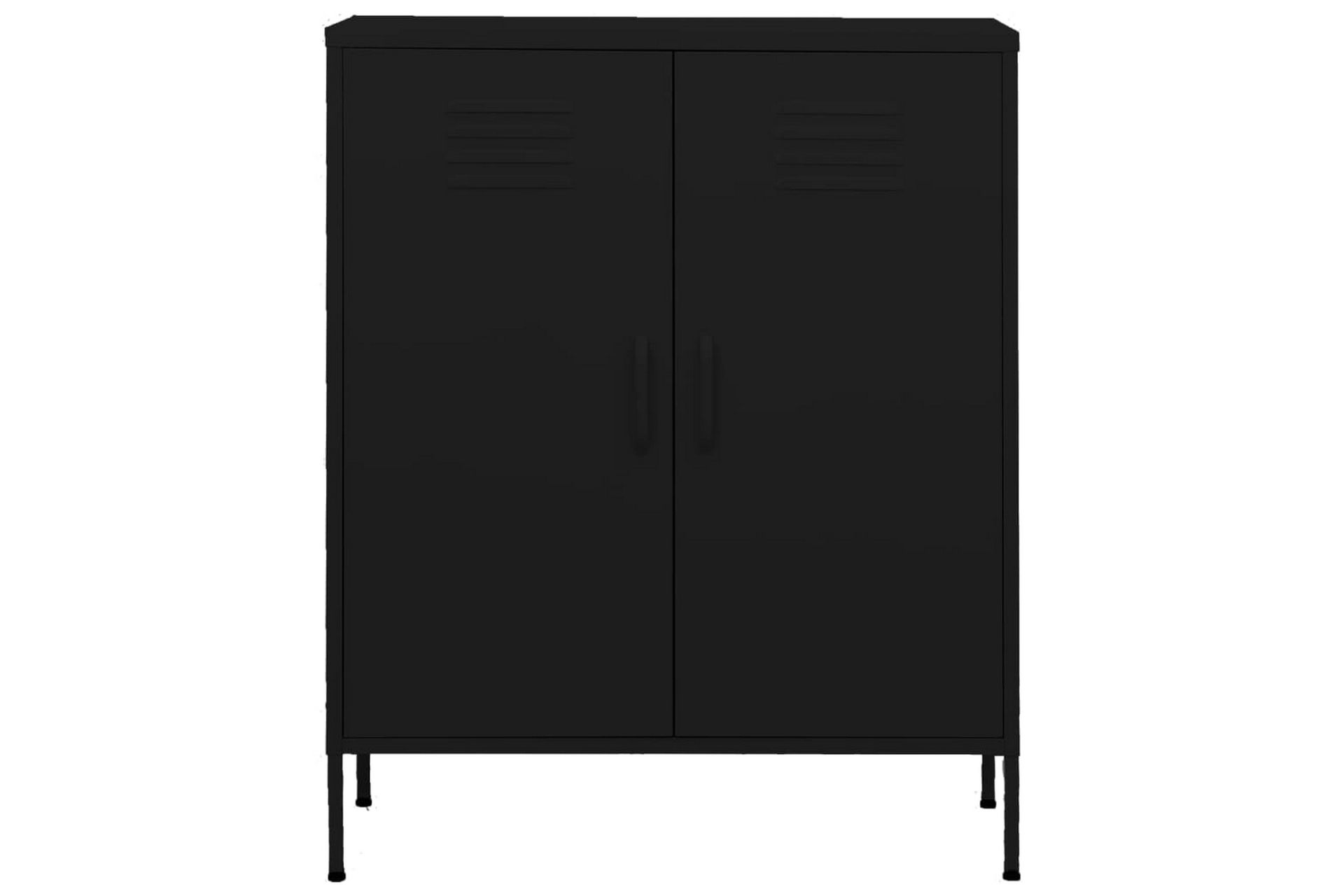 Oppbevaringsskap svart 80x35x101,5 cm stål - Svart - Oppbevaring - Skap - Oppbevaringsskap - Omkledningsskap