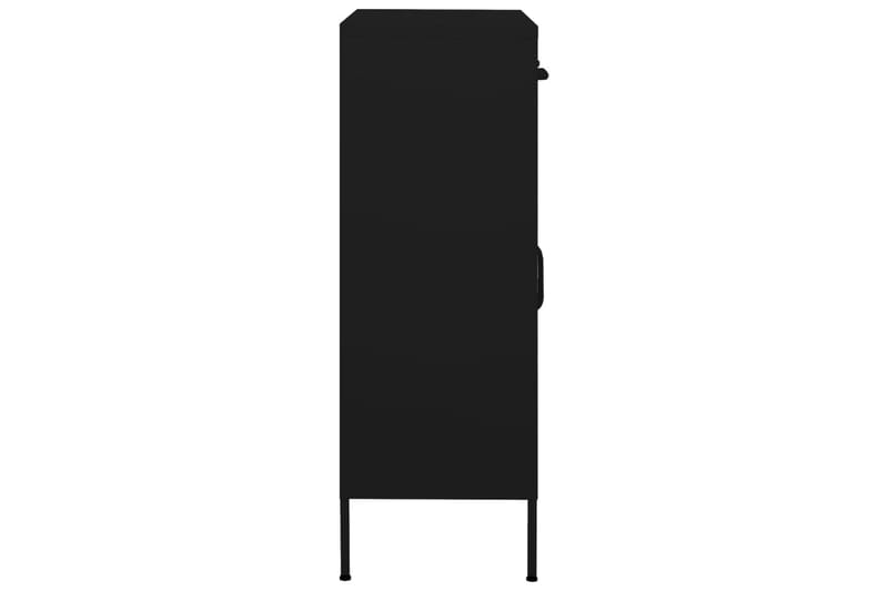 Oppbevaringsskap svart 80x35x101,5 cm stål - Svart - Omkledningsskap