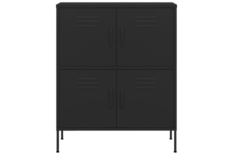 Oppbevaringsskap svart 80x35x101,5 cm stål - Svart - Oppbevaring - Skap - Oppbevaringsskap - Omkledningsskap