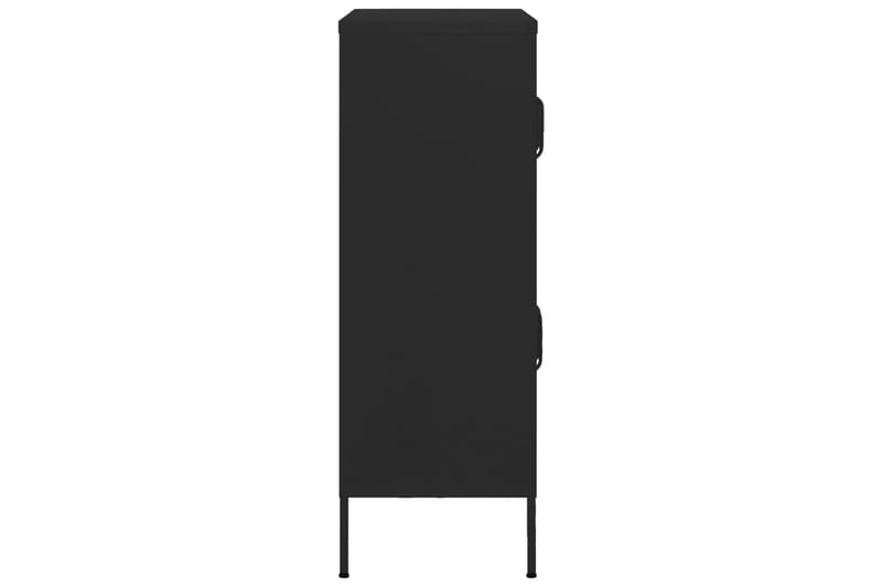 Oppbevaringsskap svart 80x35x101,5 cm stål - Svart - Oppbevaring - Skap - Oppbevaringsskap - Omkledningsskap