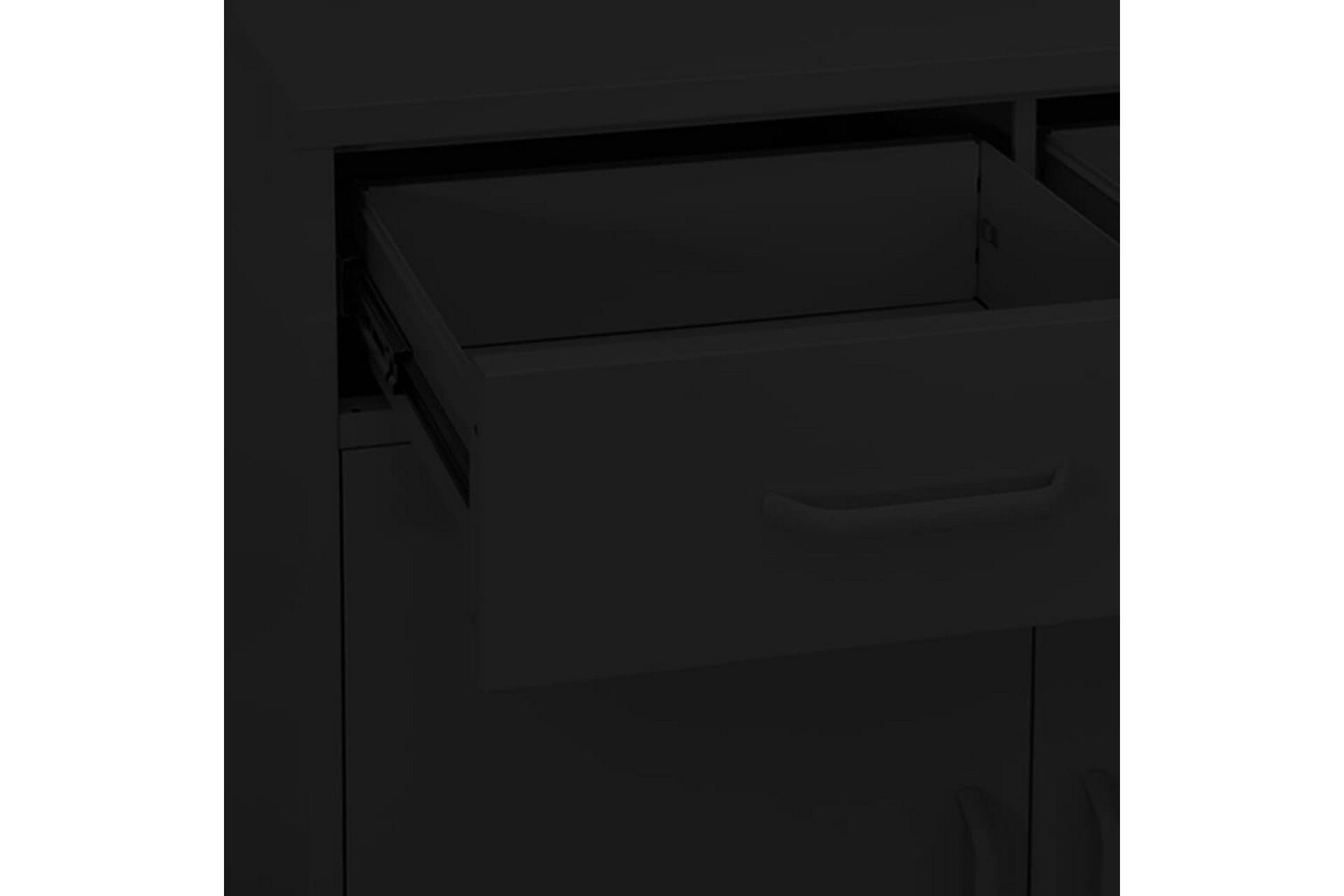 Oppbevaringsskap svart 80x35x101,5 cm stål - Svart - Oppbevaring - Skap - Oppbevaringsskap - Omkledningsskap