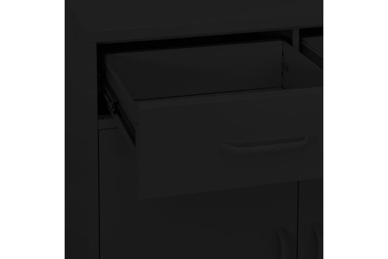Oppbevaringsskap svart 80x35x101,5 cm stål - Svart - Oppbevaring - Skap - Oppbevaringsskap - Omkledningsskap