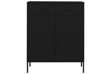 Oppbevaringsskap svart 80x35x101,5 cm stål - Svart - Oppbevaring - Skap - Oppbevaringsskap - Omkledningsskap