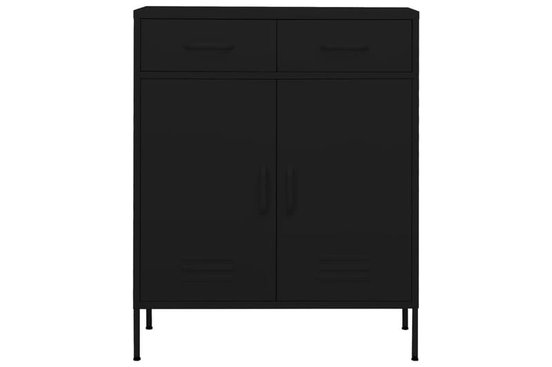 Oppbevaringsskap svart 80x35x101,5 cm stål - Svart - Oppbevaring - Skap - Oppbevaringsskap - Omkledningsskap
