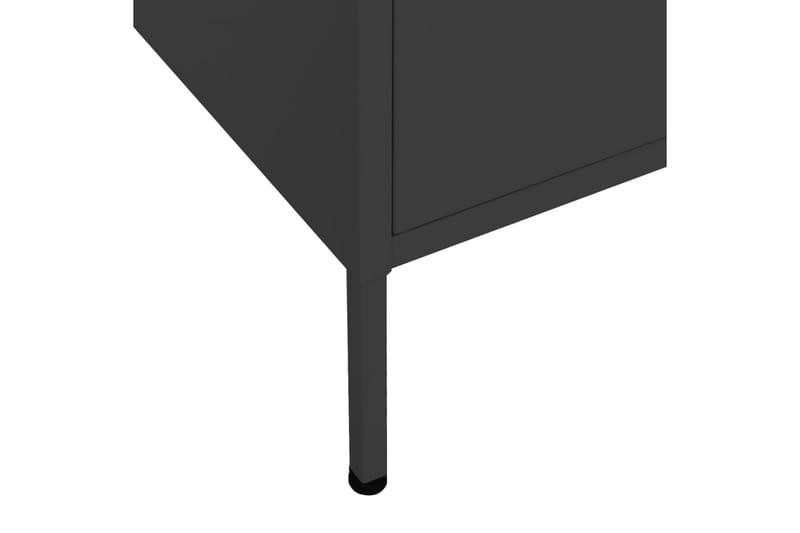 Oppbevaringsskap svart 80x35x101,5 cm stål - Svart - Omkledningsskap