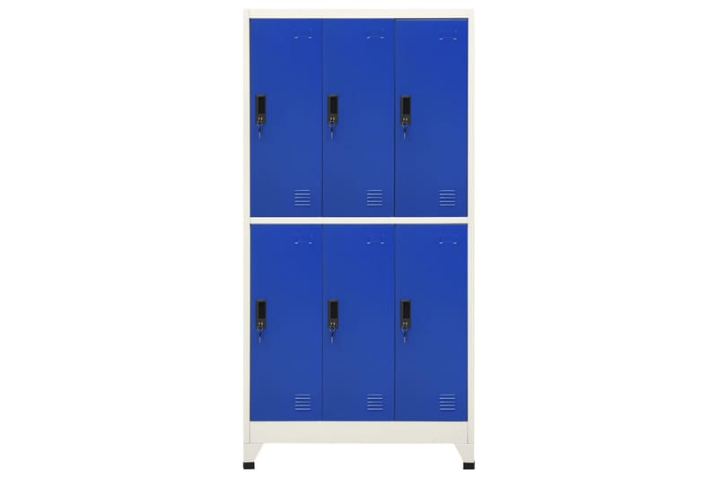 Oppbevaringsskap grå og blå 90x45x180 cm stål - Grå - Oppbevaring - Skap - Oppbevaringsskap - Omkledningsskap