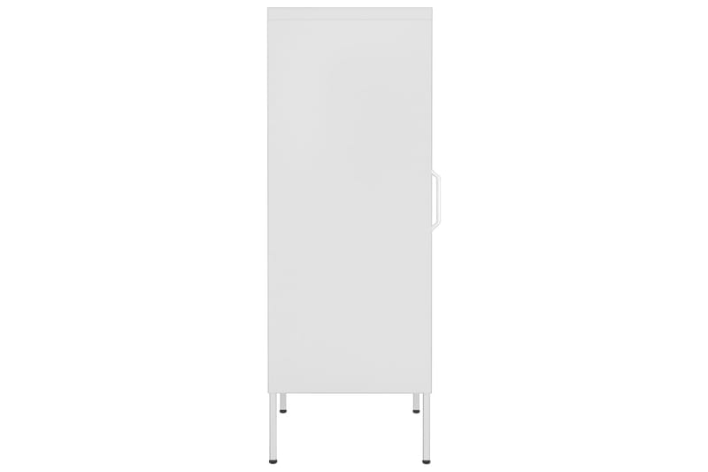 Oppbevaringsskap hvit 42,5x35x101,5 cm stål - Hvit - Omkledningsskap