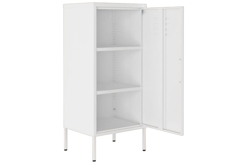 Oppbevaringsskap hvit 42,5x35x101,5 cm stål - Hvit - Oppbevaring - Skap - Oppbevaringsskap - Omkledningsskap
