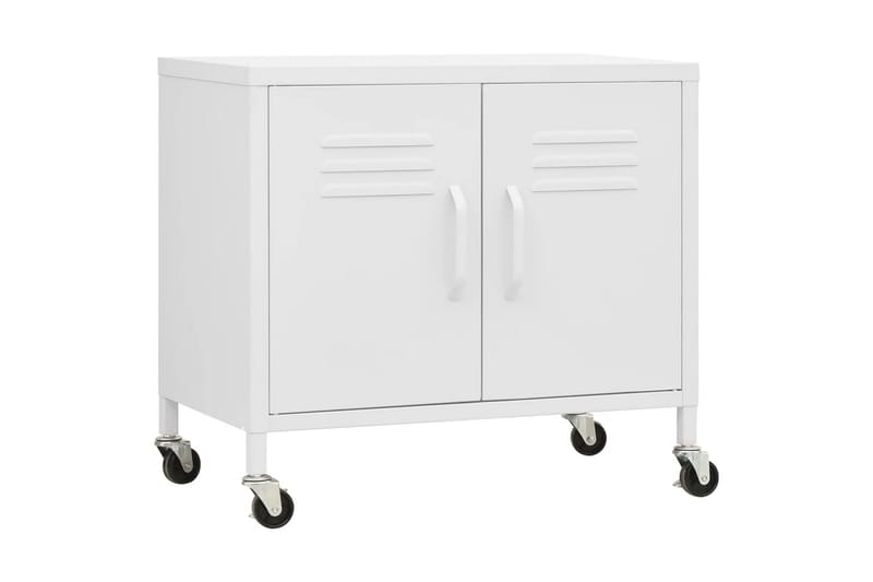Oppbevaringsskap hvit 60x35x49 cm stål - Hvit - Oppbevaring - Skap - Oppbevaringsskap - Omkledningsskap