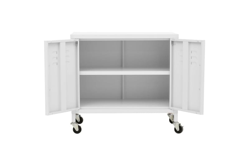 Oppbevaringsskap hvit 60x35x49 cm stål - Hvit - Oppbevaring - Skap - Oppbevaringsskap - Omkledningsskap