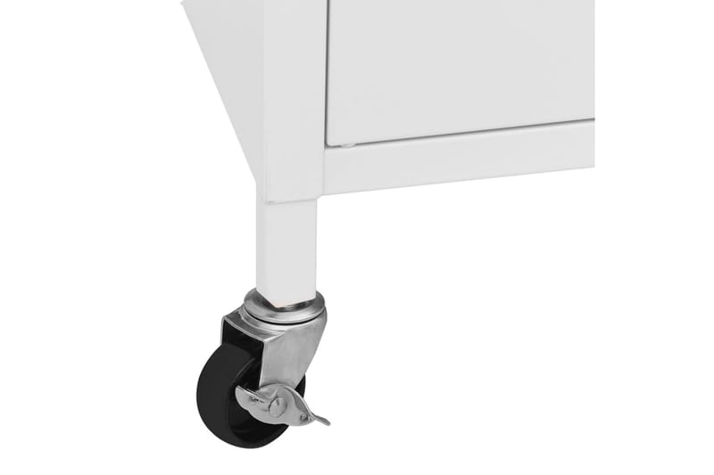 Oppbevaringsskap hvit 60x35x49 cm stål - Hvit - Oppbevaring - Skap - Oppbevaringsskap - Omkledningsskap