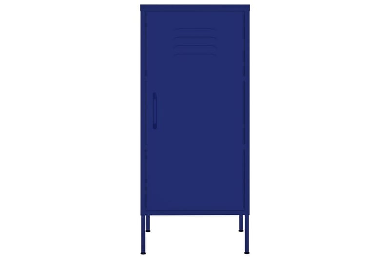 Oppbevaringsskap marineblå 42,5x35x101,5 cm stål - Blå - Omkledningsskap
