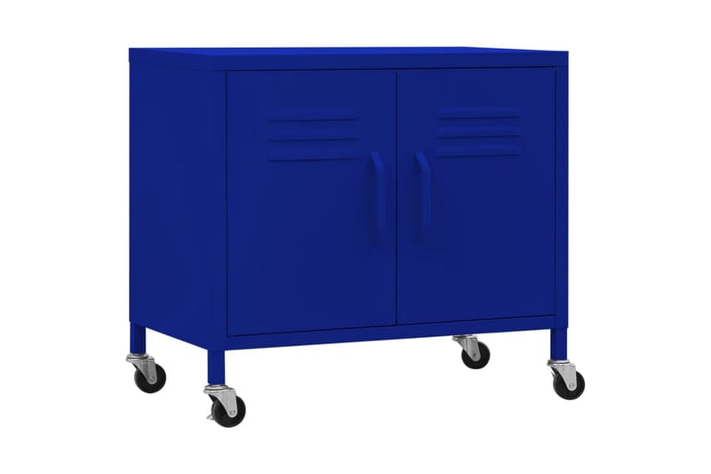 Oppbevaringsskap marineblå 60x35x49 cm stål - Blå - Oppbevaring - Skap - Oppbevaringsskap - Omkledningsskap