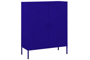Oppbevaringsskap marineblå 80x35x101,5 cm stål - Blå - Oppbevaring - Skap - Oppbevaringsskap - Omkledningsskap