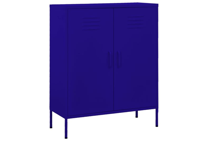 Oppbevaringsskap marineblå 80x35x101,5 cm stål - Blå - Oppbevaring - Skap - Oppbevaringsskap - Omkledningsskap