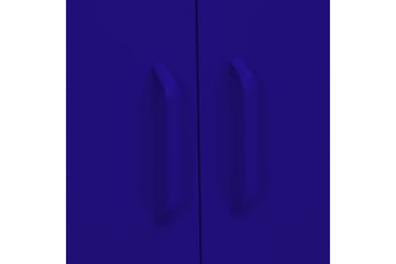 Oppbevaringsskap marineblå 80x35x101,5 cm stål - Blå - Oppbevaring - Skap - Oppbevaringsskap - Omkledningsskap