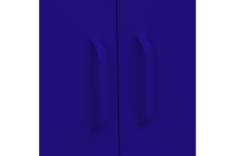 Oppbevaringsskap marineblå 80x35x101,5 cm stål - Blå - Oppbevaring - Skap - Oppbevaringsskap - Omkledningsskap