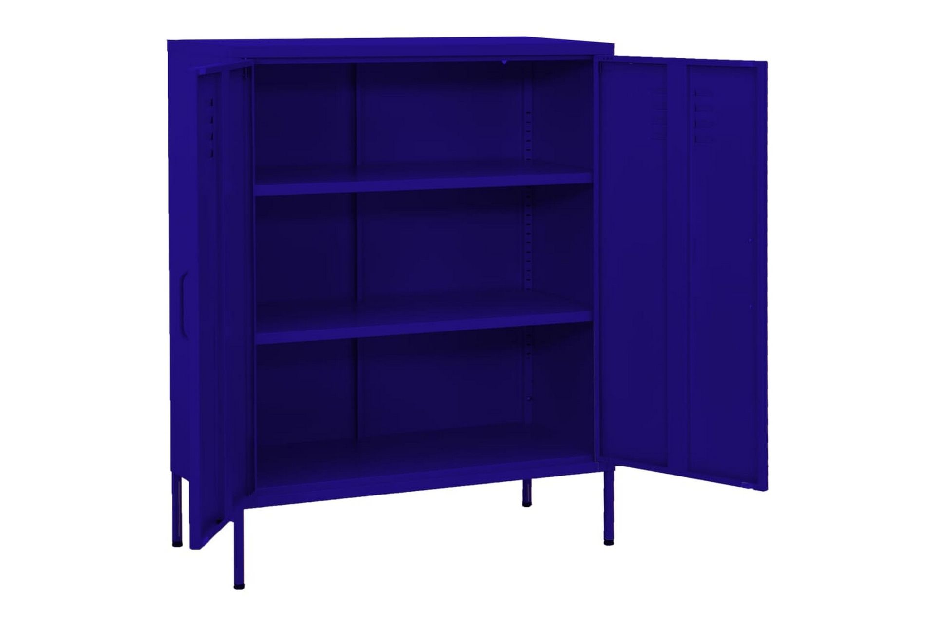 Oppbevaringsskap marineblå 80x35x101,5 cm stål - Blå - Oppbevaring - Skap - Oppbevaringsskap - Omkledningsskap
