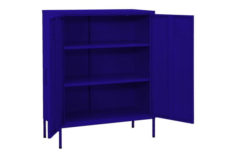 Oppbevaringsskap marineblå 80x35x101,5 cm stål - Blå - Oppbevaring - Skap - Oppbevaringsskap - Omkledningsskap
