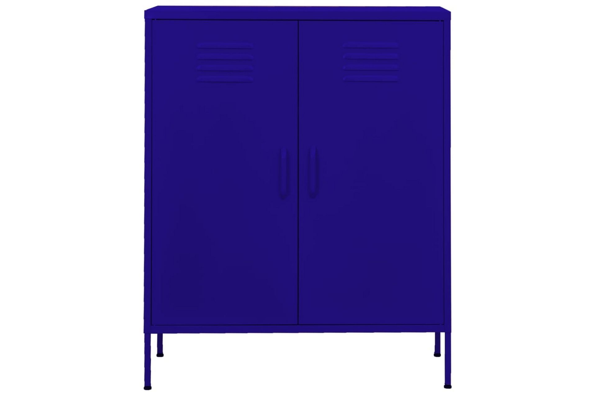 Oppbevaringsskap marineblå 80x35x101,5 cm stål - Blå - Oppbevaring - Skap - Oppbevaringsskap - Omkledningsskap
