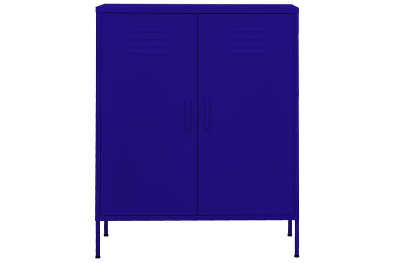 Oppbevaringsskap marineblå 80x35x101,5 cm stål - Blå - Oppbevaring - Skap - Oppbevaringsskap - Omkledningsskap
