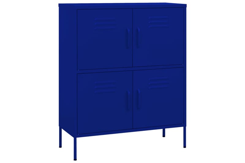Oppbevaringsskap marineblå 80x35x101,5 cm stål - Blå - Oppbevaring - Skap - Oppbevaringsskap - Omkledningsskap