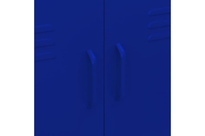 Oppbevaringsskap marineblå 80x35x101,5 cm stål - Blå - Oppbevaring - Skap - Oppbevaringsskap - Omkledningsskap