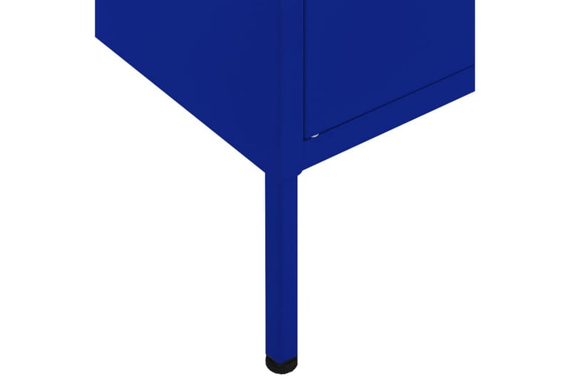 Oppbevaringsskap marineblå 80x35x101,5 cm stål - Blå - Omkledningsskap