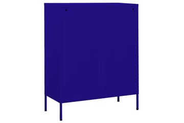 Oppbevaringsskap marineblå 80x35x101,5 cm stål - Blå - Oppbevaring - Skap - Oppbevaringsskap - Omkledningsskap