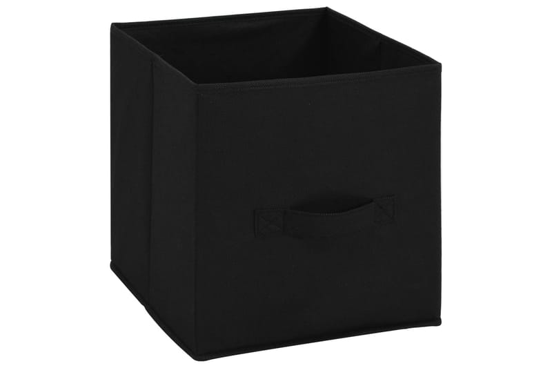 Oppbevaringsskap med 4 stoffkurver svart 63x30x71 cm stål - Oppbevaring - Skap - Oppbevaringsskap