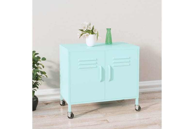 Oppbevaringsskap myntegrønn 60x35x49 cm stål - Blå - Oppbevaring - Skap - Oppbevaringsskap - Omkledningsskap