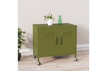 Oppbevaringsskap olivengrønn 60x35x49 cm stål - grønn - Oppbevaring - Skap - Oppbevaringsskap - Omkledningsskap