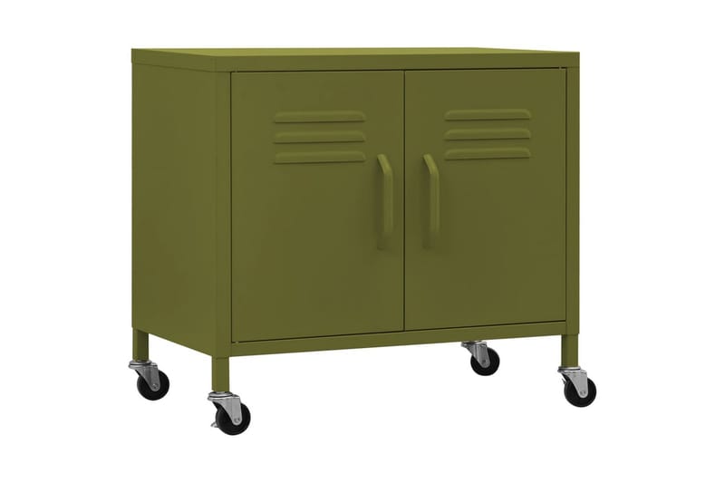 Oppbevaringsskap olivengrønn 60x35x49 cm stål - grønn - Oppbevaring - Skap - Oppbevaringsskap - Omkledningsskap