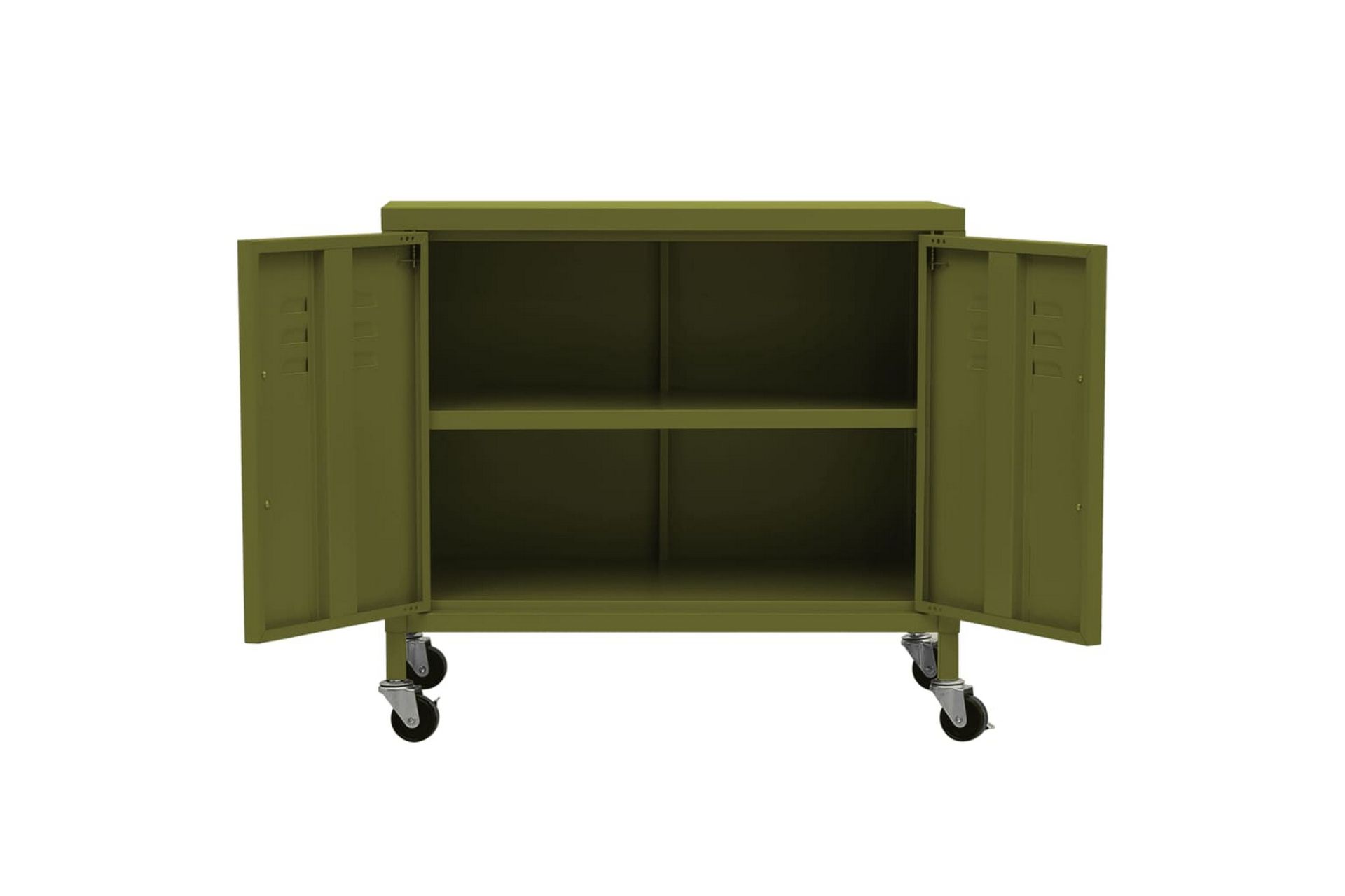 Oppbevaringsskap olivengrønn 60x35x49 cm stål - grønn - Oppbevaring - Skap - Oppbevaringsskap - Omkledningsskap