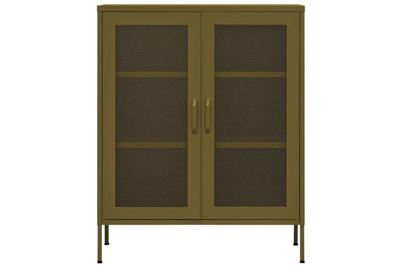 Oppbevaringsskap olivengrønn 80x35x101,5 cm stål - grønn - Oppbevaring - Skap - Oppbevaringsskap - Omkledningsskap