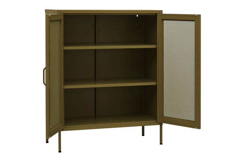 Oppbevaringsskap olivengrønn 80x35x101,5 cm stål - grønn - Oppbevaring - Skap - Oppbevaringsskap - Omkledningsskap