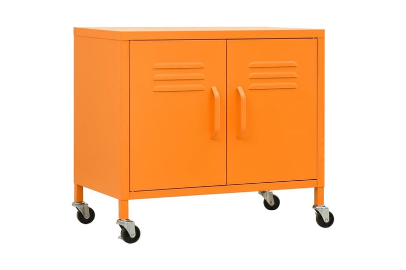 Oppbevaringsskap oransje 60x35x49 cm stål - Oransj - Oppbevaring - Skap - Oppbevaringsskap - Omkledningsskap