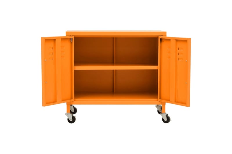Oppbevaringsskap oransje 60x35x49 cm stål - Oransj - Oppbevaring - Skap - Oppbevaringsskap - Omkledningsskap