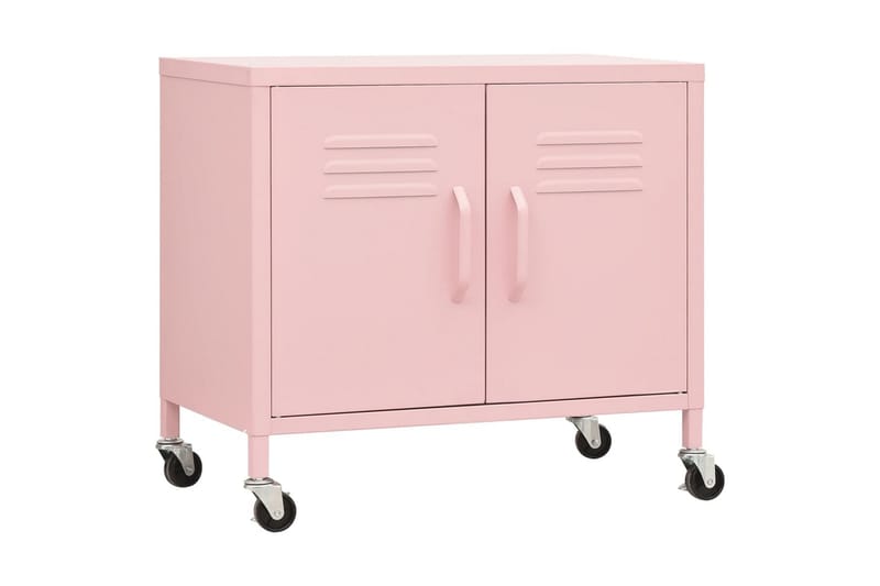 Oppbevaringsskap rosa 60x35x49 cm stål - Rosa - Oppbevaring - Skap - Oppbevaringsskap - Omkledningsskap