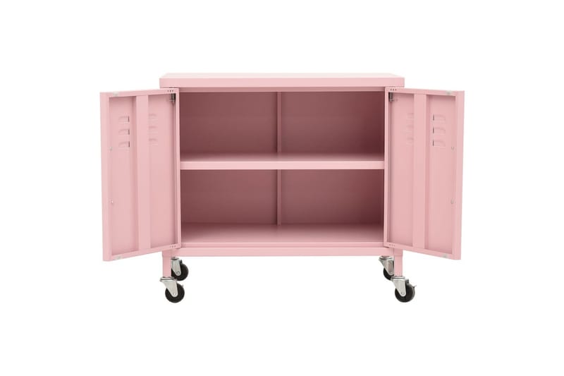 Oppbevaringsskap rosa 60x35x49 cm stål - Rosa - Omkledningsskap