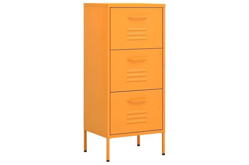 Oppbevaringsskap sennepsgul 42,5x35x101,5 cm stål - Gul - Oppbevaring - Skap - Oppbevaringsskap - Omkledningsskap