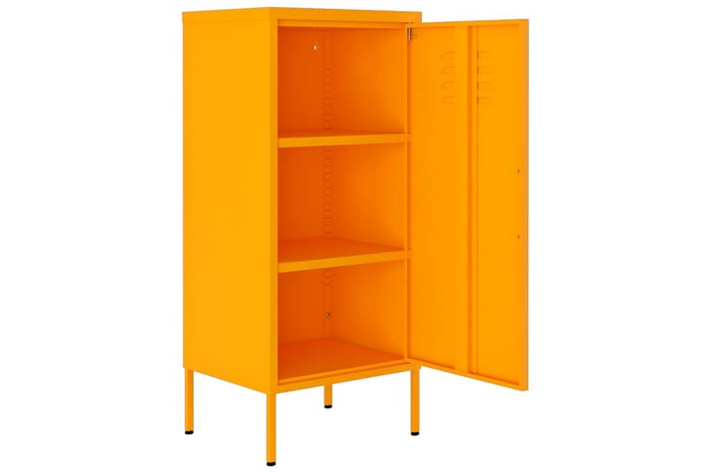 Oppbevaringsskap sennepsgul 42,5x35x101,5 cm stål - Gul - Oppbevaring - Skap - Oppbevaringsskap - Omkledningsskap