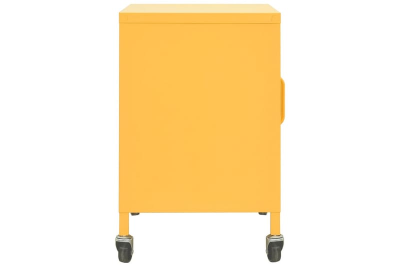 Oppbevaringsskap sennepsgul 60x35x49 cm stål - Gul - Oppbevaring - Skap - Oppbevaringsskap - Omkledningsskap